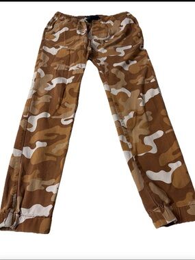 CJ Black size L unisex adult Brown Camo Jogger Pants